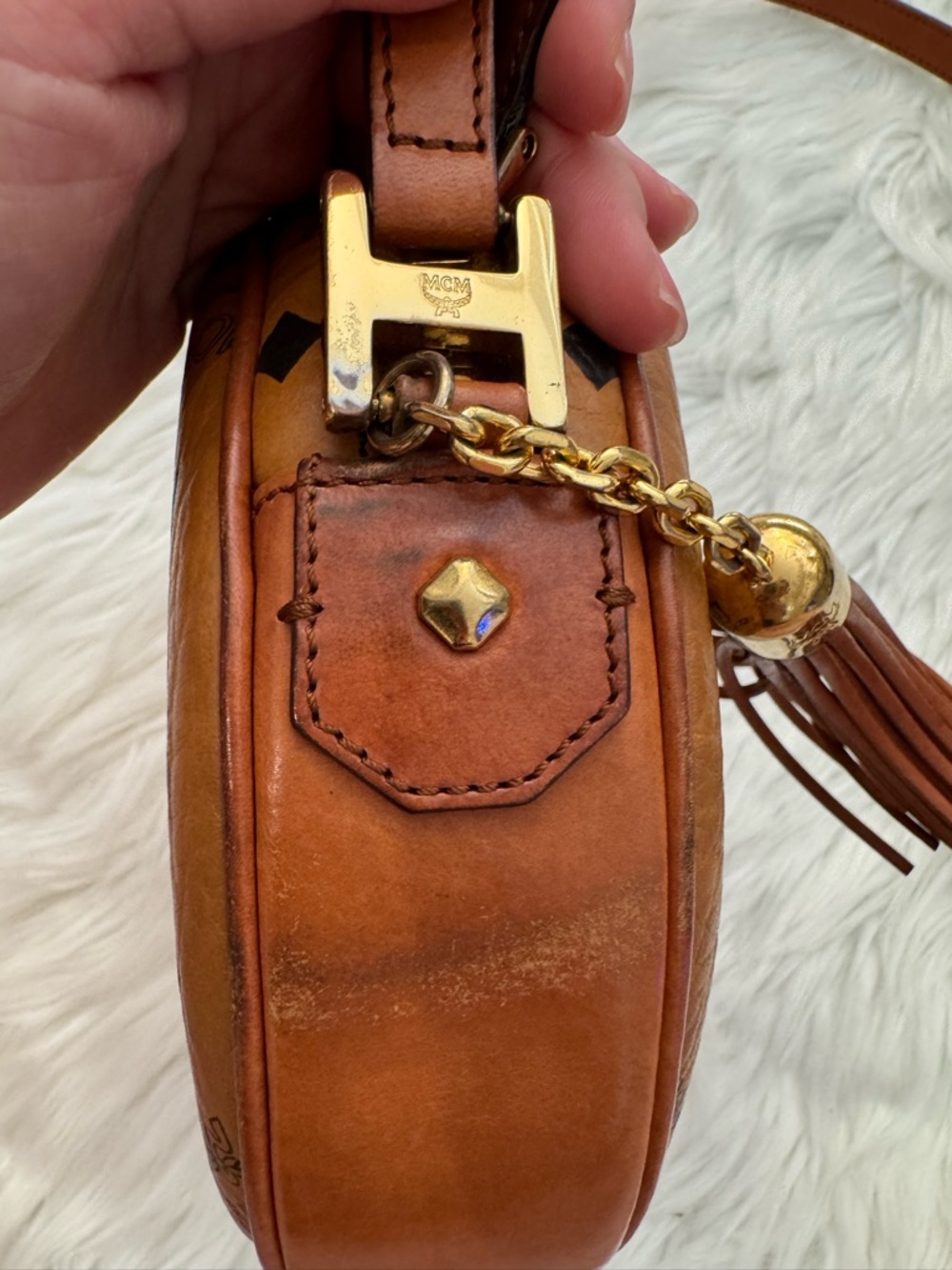 MCM heritage tambourine Crossbody - Picture 7 of 10